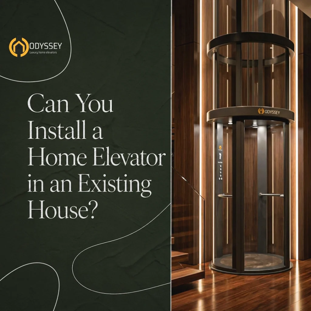 Home elevator for existing homes