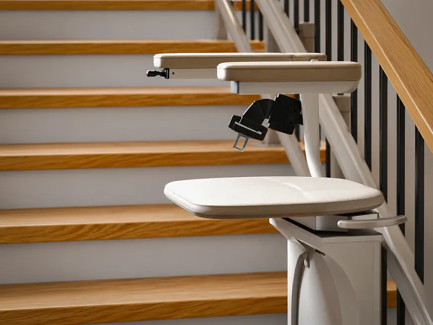 Bruno Eliva curved indoor stairlift with swivel seat