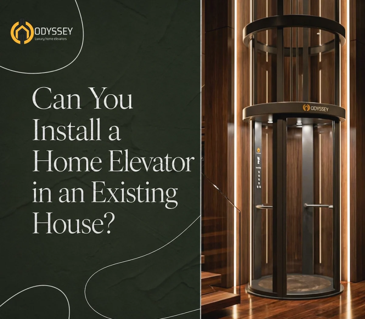 Home elevator for existing homes