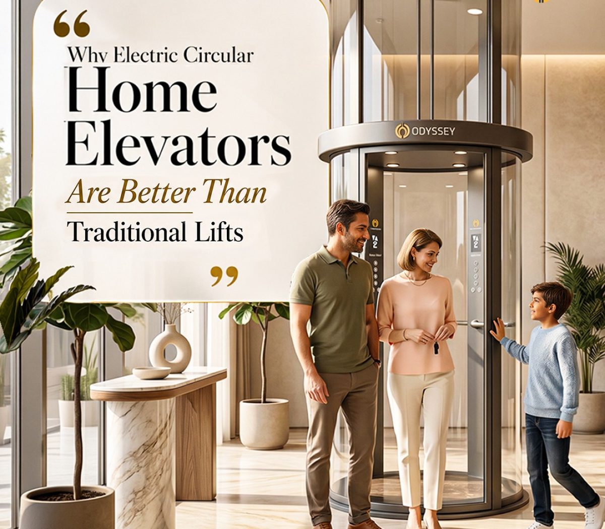 Circular Home Elevator Odyssey Elevators