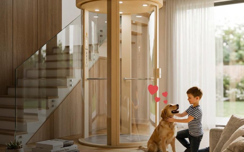 electric circular home elevator India