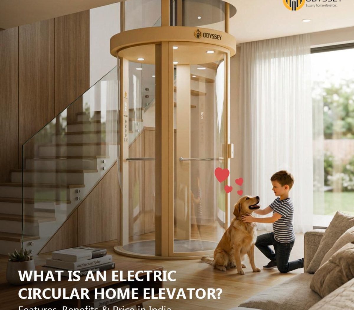 electric circular home elevator India