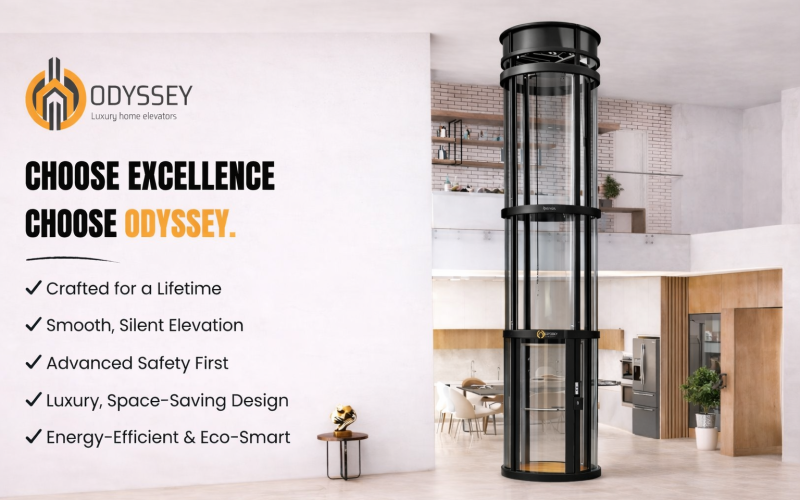 Electric circular home elevators